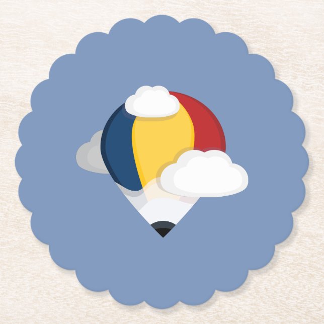 Papper Underlägg av luftballong och penna (Framsida)