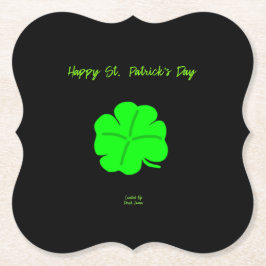 Papper Underlägg av lycklig St. Patrick-Day-parent