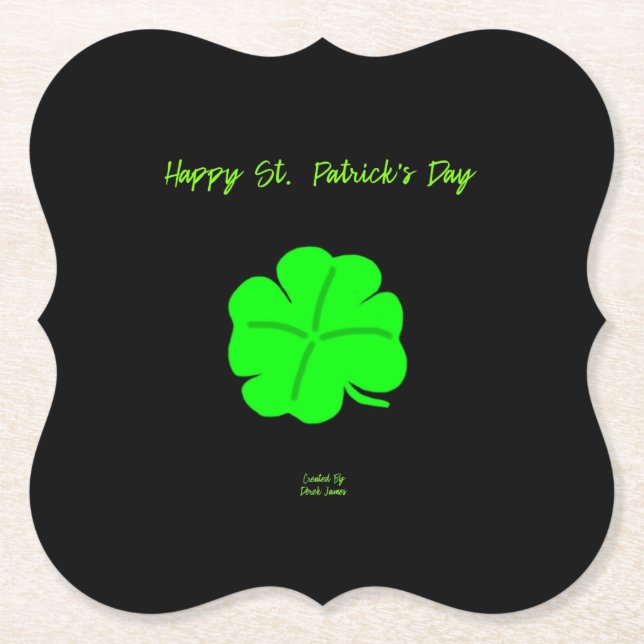 Papper Underlägg av lycklig St. Patrick-Day-parent (Framsida)