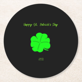 Papper Underlägg av lycklig St. Patrick Day Round Rund