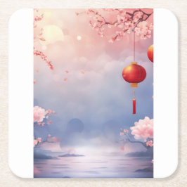 Papper Underlägg av moderna orientaliska Orangar