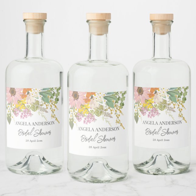 Papper Underlägg av Möhippan vår Blomsterträdgård Spritflaskor Etikett (Flaskor)