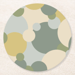 papper underlägg av molekyl av grönt-gult rund