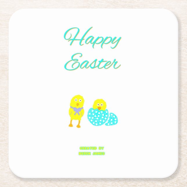 Papper Underlägg av påsk-kläckningsruta Kvadrat (Framsidan)