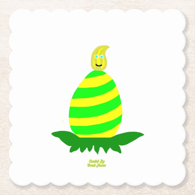 Papper Underlägg av påsk Önskemål på kvadratisk kv (Framsida)