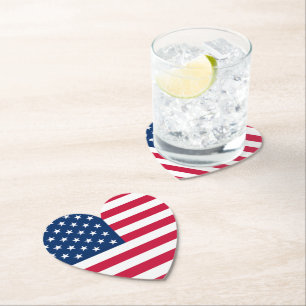 Papper Underlägg av patriotisk amerikansk Flagga