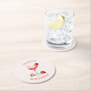 Papper Underlägg av personlig Cocktail-Födelsedags Rund