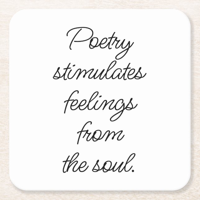 Papper Underlägg av poetristimulering (Framsidan)