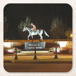 Papper Underlägg av  prydnadshäst för hankerhäst Kvadrat