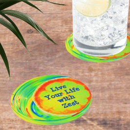 Papper Underlägg av Psykedelisk Orange Segment Rou