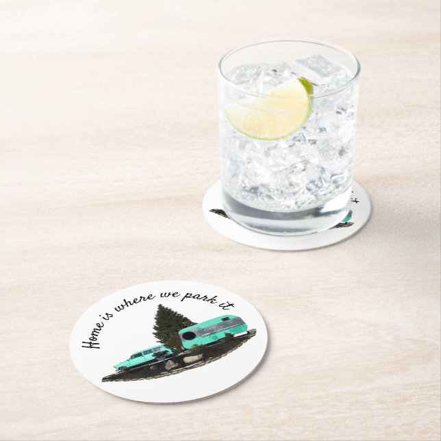 Papper Underlägg av Retro Camping-bil (Insitu)