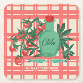 Papper Underlägg av Retro Italiana Food Illustrati