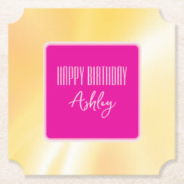 Papper Underlägg av rosa och Gult