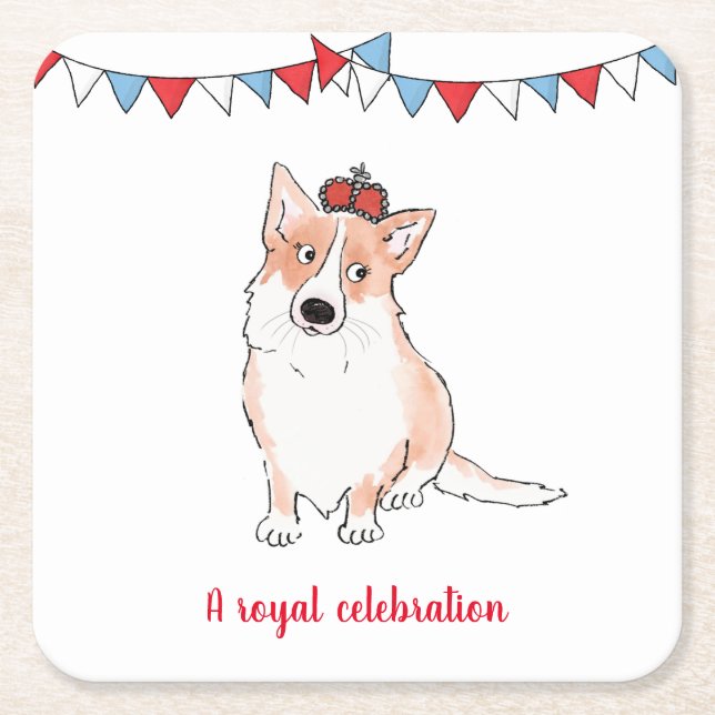 papper underlägg av royal corgi2 (Framsidan)