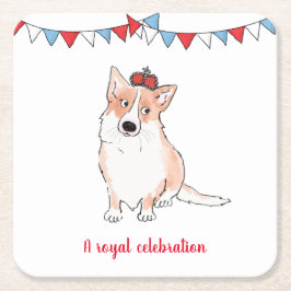 papper underlägg av royal corgi2 kvadrat