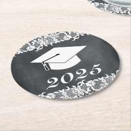 Papper Underlägg av Studenten Hat-rundan i Snöre