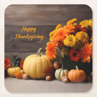 Papper Underlägg av traditionell Thanksgiving Kvadrat