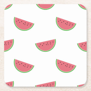 Papper Underlägg av Watermelon Mönster sommar Part Kvadrat