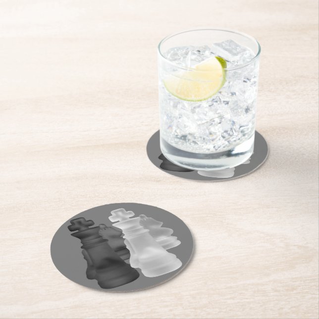 Papper Underlägg chess Rund (Insitu)