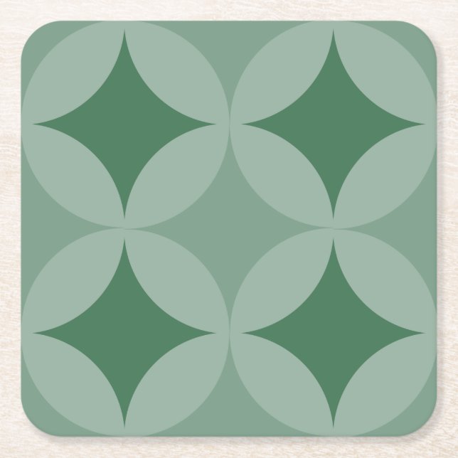 Papper Underlägg - Cirklar och diamanter (Framsidan)