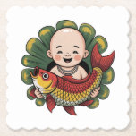 Papper Underlägg | Cute Boy med Lucky Koi<br><div class="desc">Dö in i Thanh Nhan Art's Chloe Baby-samlingen,  där en söt liten pojke har en lyckad koifisk! Varje design inspireras av symboler för välstånd och glädje,  tillsammans med budskap om kärlek och skydd för djur,  och ger klistermärken,  t-shirts,  dekorationer och gåvor - perfekt för djur älskare och konstentusiaster.</div>