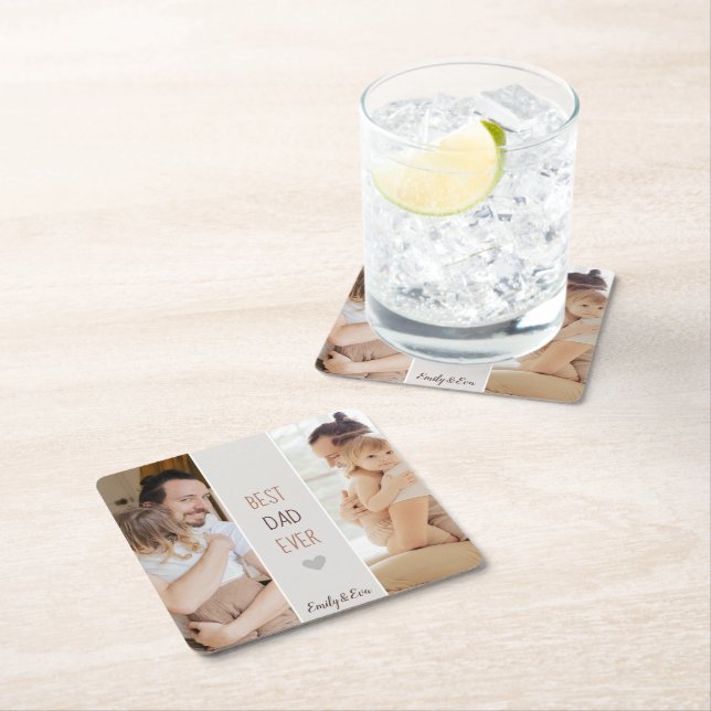 Papper Underlägg för bästa Pappa någonsin-Personli Kvadrat (Insitu)