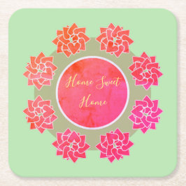 Papper underlägg för bekvämlighet och söt kvadrat