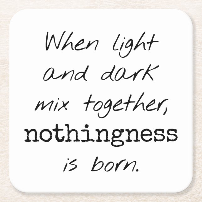 Papper Underlägg för ljus och Mörk Kvadrat (Framsidan)