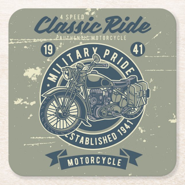 Papper Underlägg för militär motorcykelkonstruktio (Framsidan)