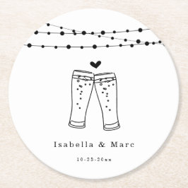 Papper Underlägg för ölpopup-runda Rund