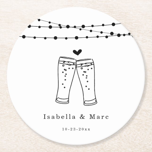 Papper Underlägg för ölpopup-runda Rund (Framsidan)