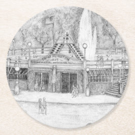 Papper Underlägg för sommarRoligt Rund