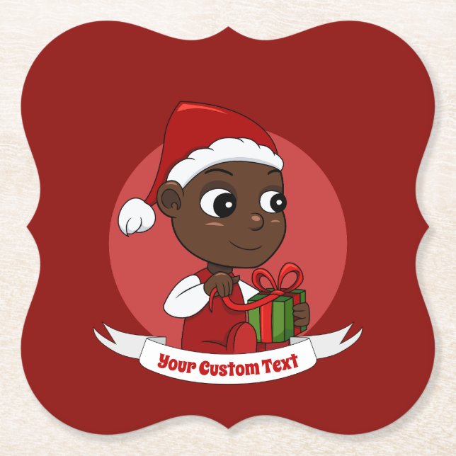 Papper Underlägg för tecknaden baby i julafton (Framsida)