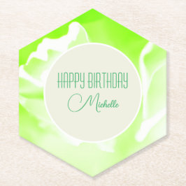 Papper Underlägg för utskrift av grön Blommigt