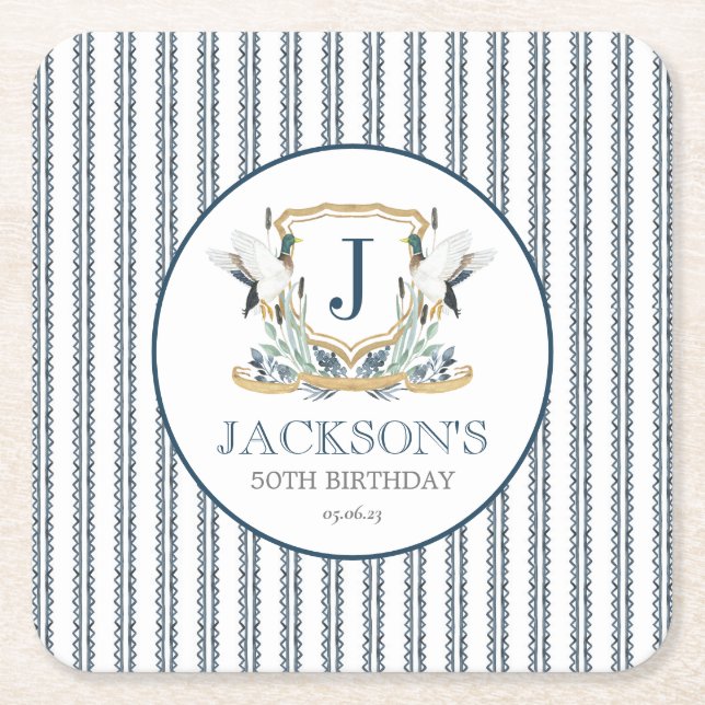 papper underlägg från anka, gräsänder, pappra kräf kvadrat (Framsidan)