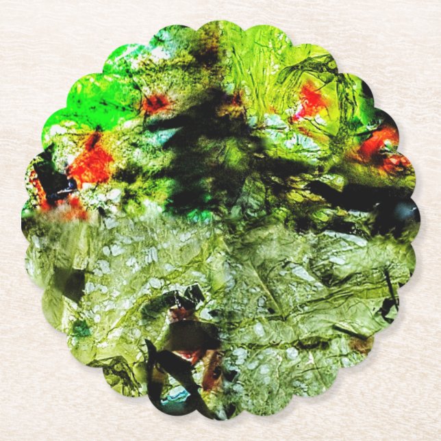 Papper Underlägg,gultens dekorativa underlägg för  (Framsida)