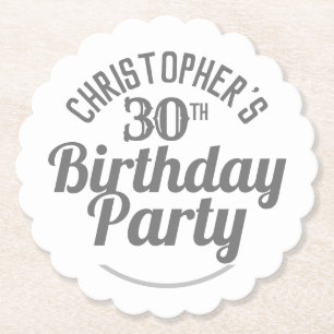 PAPPER UNDERLÄGG i 30ÅRS FÖDELSEDAG PARTY