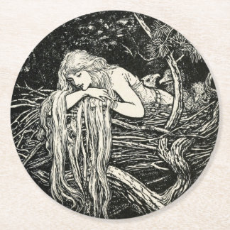 PAPPER UNDERLÄGG i ART NOUVEAU Rund