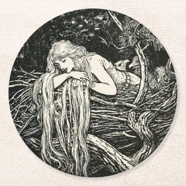 PAPPER UNDERLÄGG i ART NOUVEAU Rund (Framsidan)
