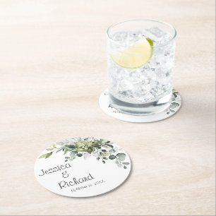 Papper Underlägg i Bröllop Pappra Tallrikar-rundan Rund