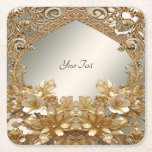 Papper Underlägg i den moderna Guld Ornate-Blommig<br><div class="desc">Den vackra moderna Guld Ornate-Blommigtens Pappra Underlägg</div>