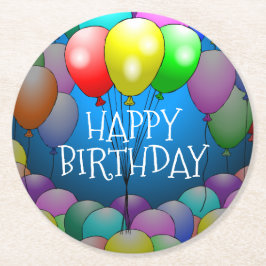 Papper Underlägg i Grattis på födelsedagen-bubblor