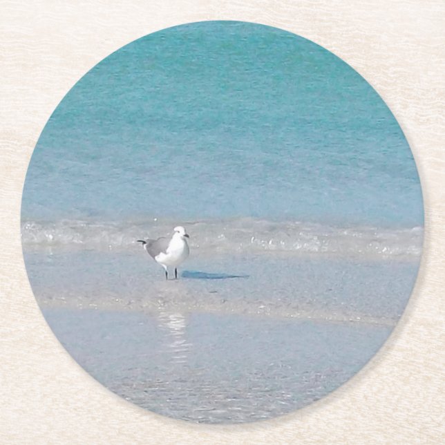 Papper Underlägg i kustland Rund (Framsidan)