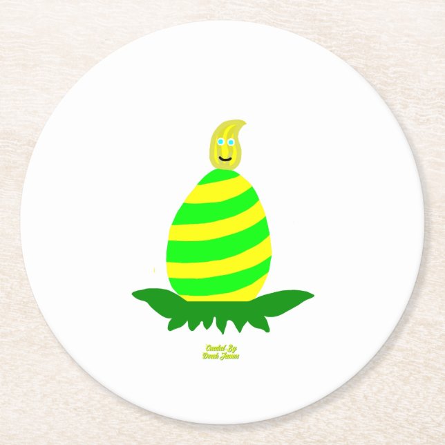 Papper Underlägg i Påsk Önskemål-rundan Rund (Framsidan)