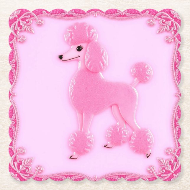PAPPER UNDERLÄGG i ROSA PUDEL (Framsida)