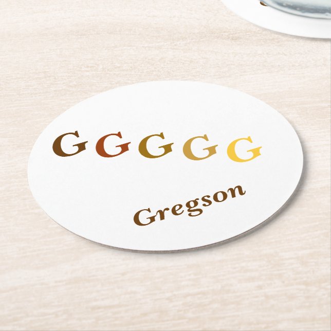 Papper Underlägg - Initialer och Namn på  (Vinklad)