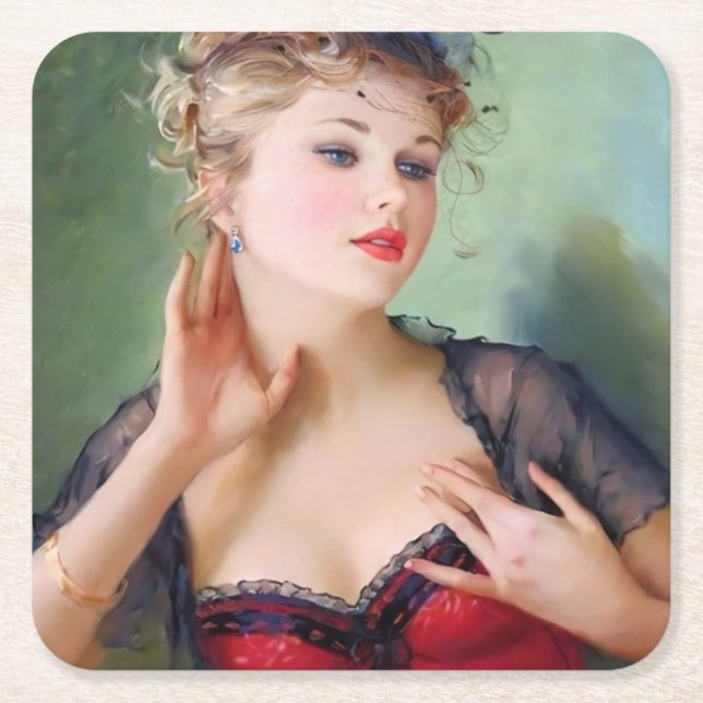 Papper Underlägg Kvadrat (Framsidan)