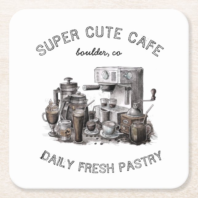 Papper Underlägg Kvadrat (Framsidan)