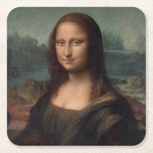 PAPPER UNDERLÄGG: LEONARDO DA VINCI: MONA LISA UNDERLÄGG PAPPER KVADRAT