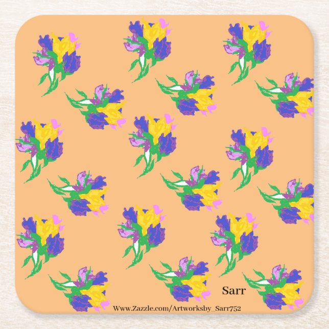 Papper Underlägg: Lillys Underlägg Papper Kvadrat (Framsidan)